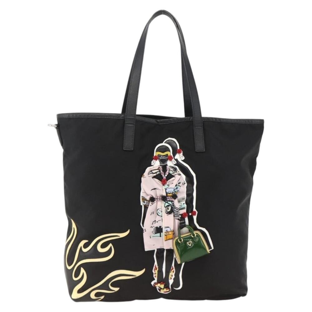 Prada Nylon Tote Bag Black